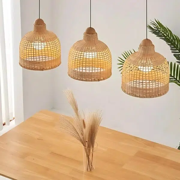 Suspension Artisanale en Bambou Style Vintage