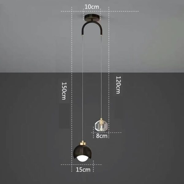 Suspension Contemporaine Cristal aux Accents Nordiques