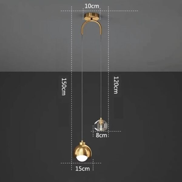 Suspension Contemporaine Cristal aux Accents Nordiques