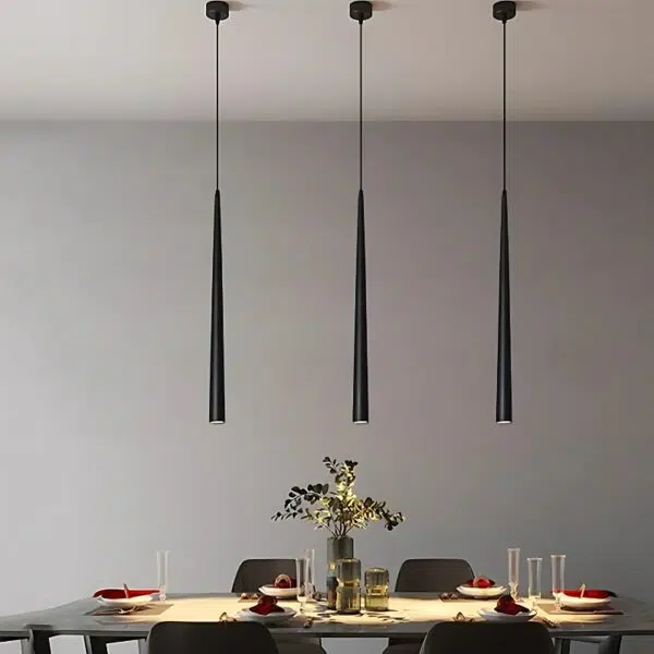 Suspension LED contemporaine à silhouette conique