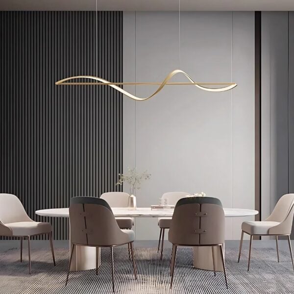 Suspension LED Design avec Ondulations Contemporaines