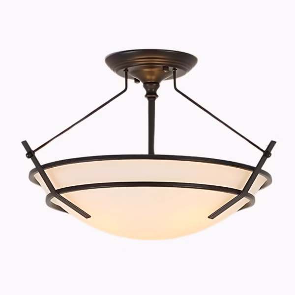 Matglazen LED Hanglamp met Gesmede Structuur