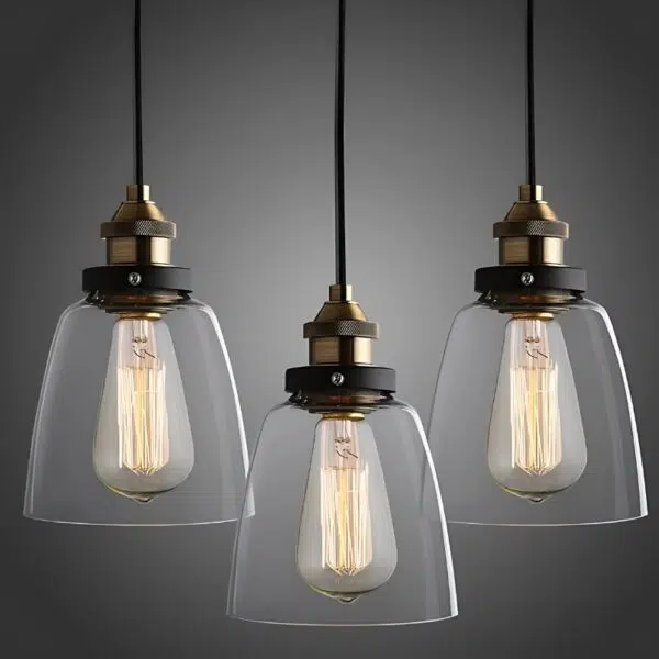 Suspension luminaire cylindrique en verre au design intemporel