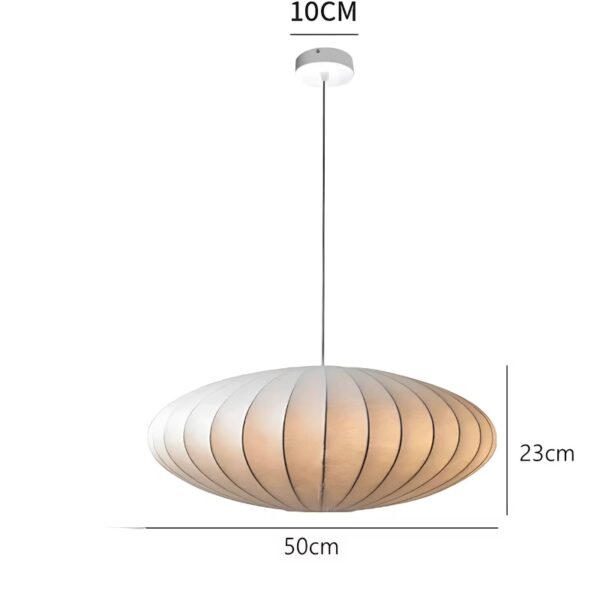 Suspension luminaire zen en voile textile