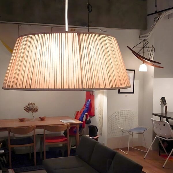 Suspension Lumineuse Design en Textile Plissé